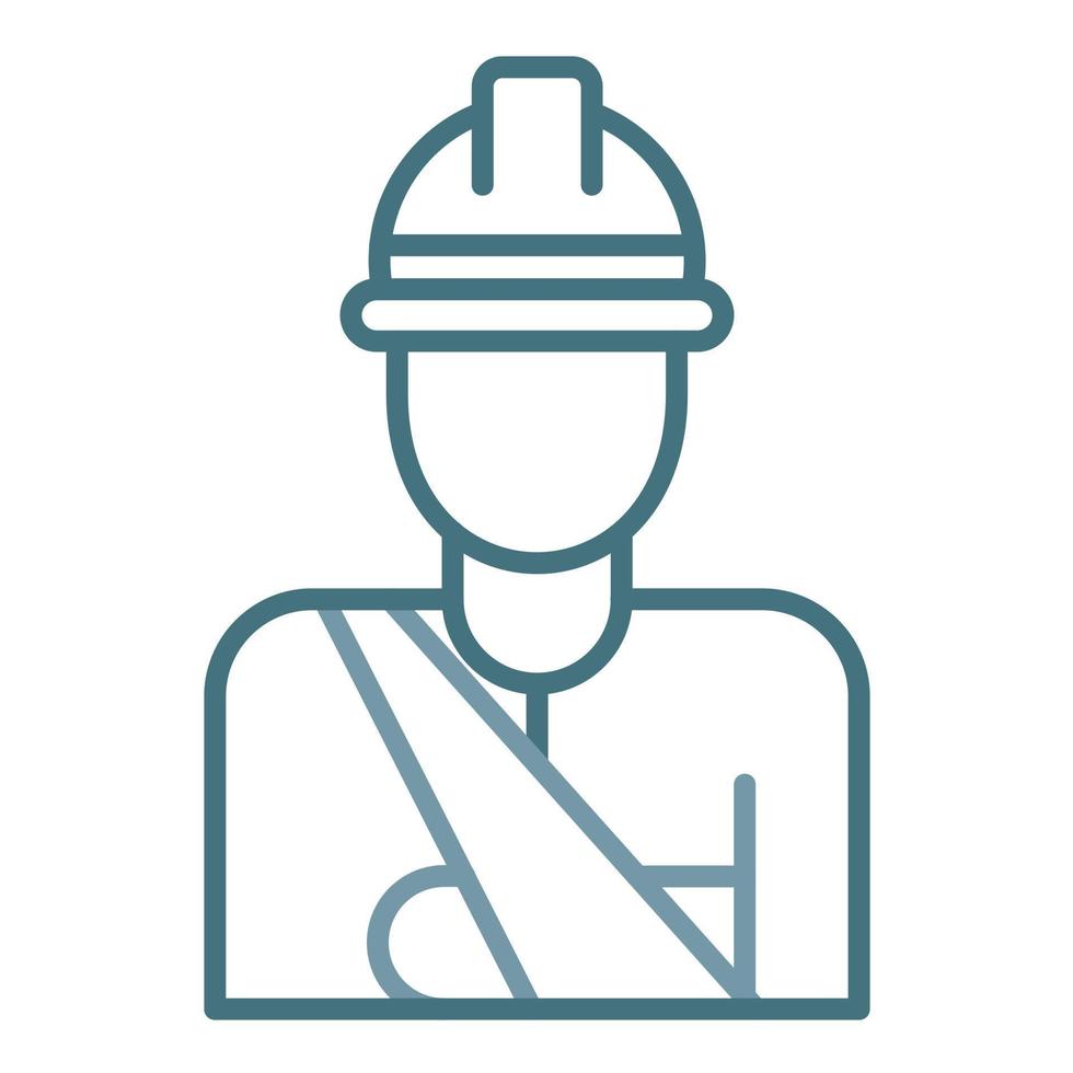 Work Injury Line Two Color Icon vector