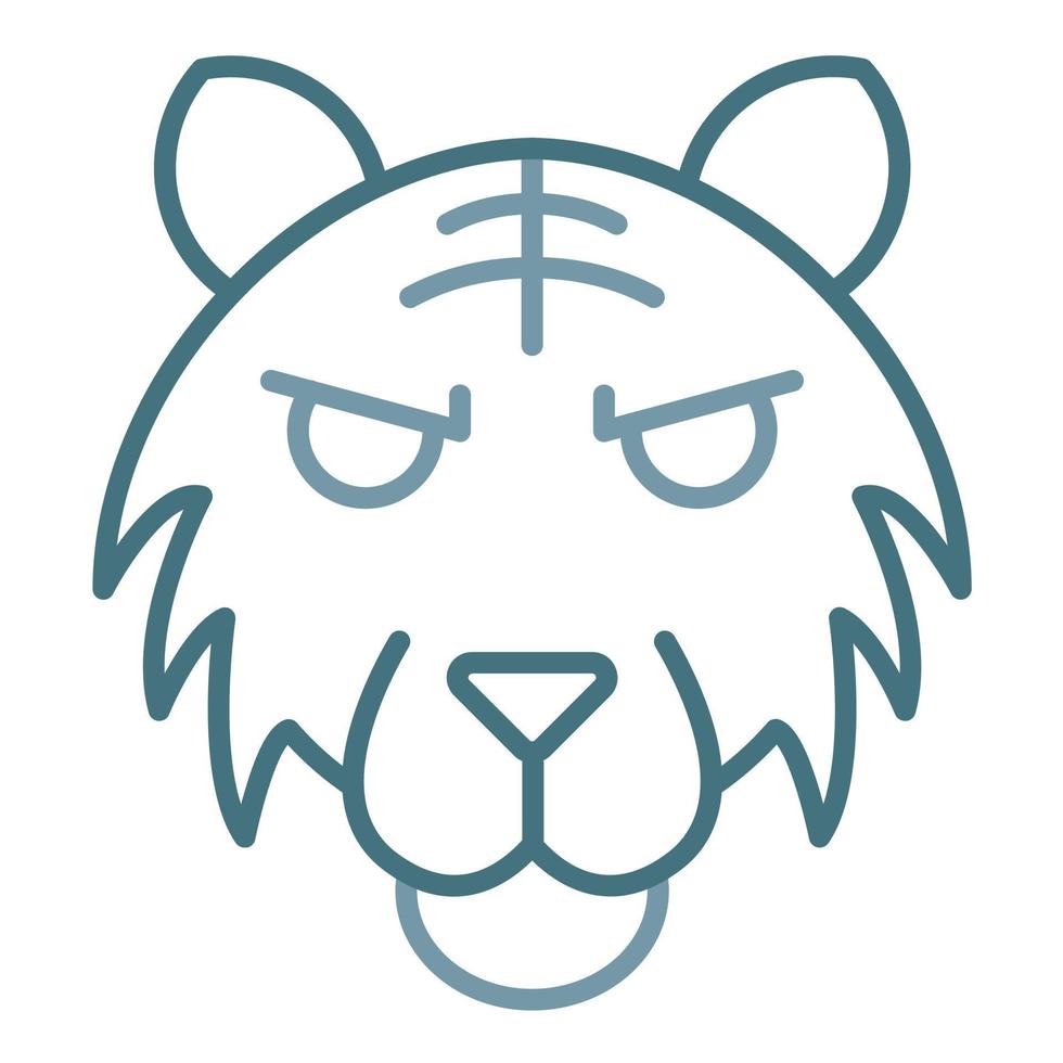 Tiger Line Two Color Icon vector