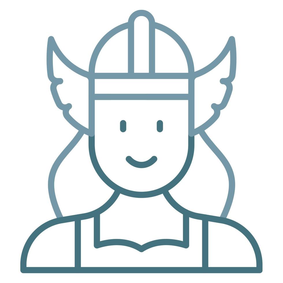 Valkyrie Line Two Color Icon vector