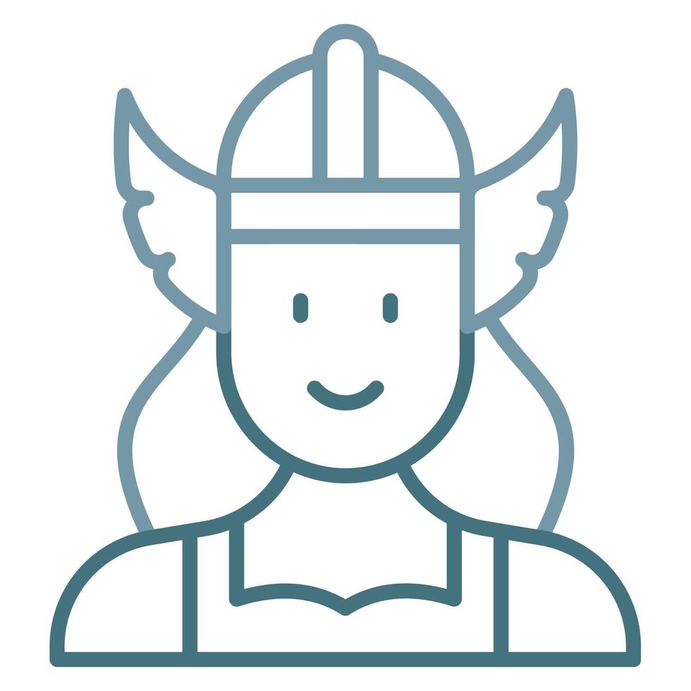 Valkyrie Line Two Color Icon vector