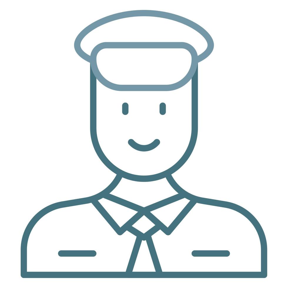 Professional Driver Female Line Two Color Icon vector