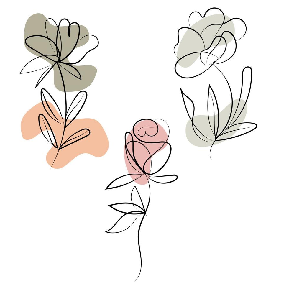 Floral Line art design 16869718 Vector Art at Vecteezy