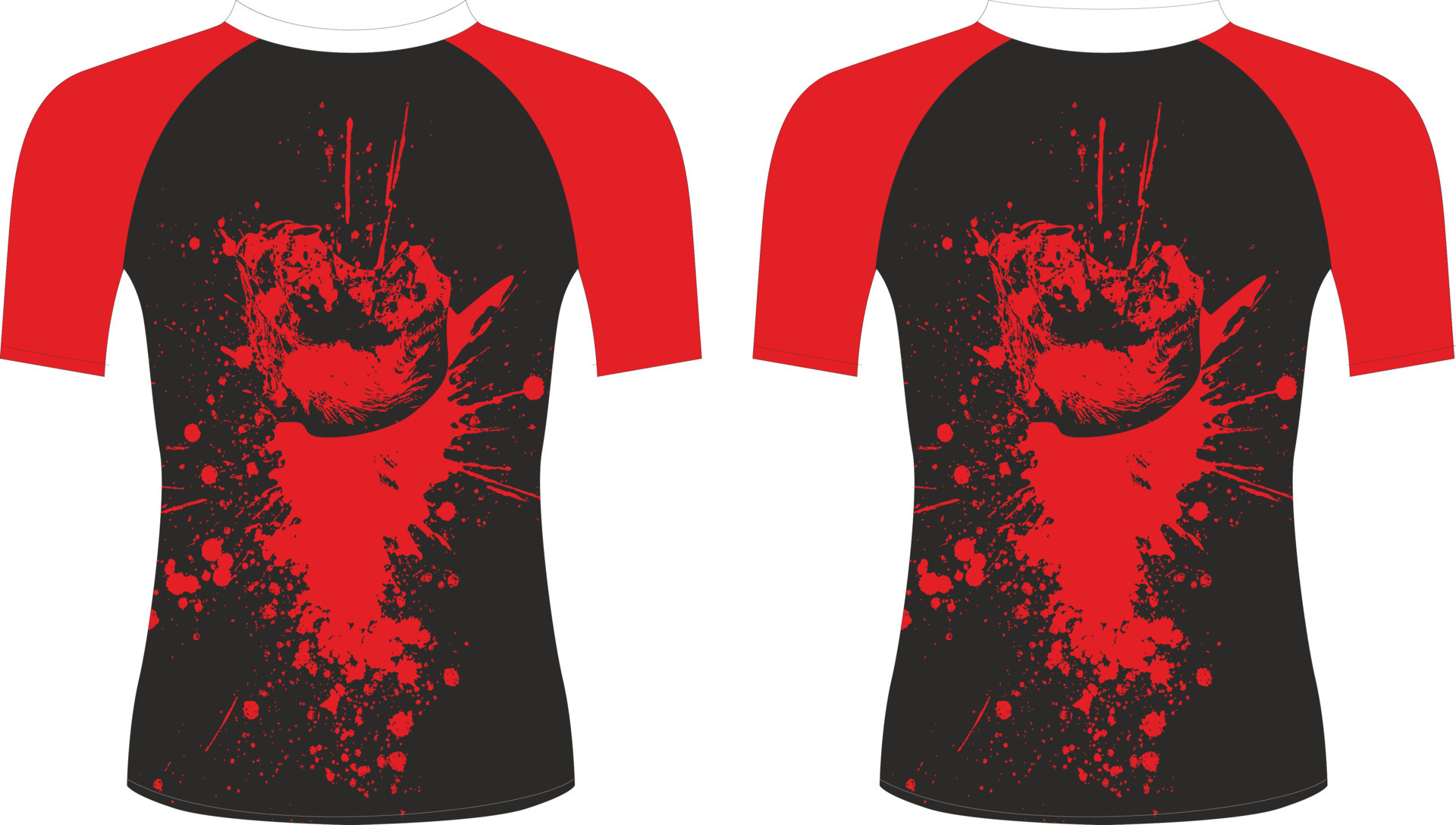 Compression Rash Guard Design Template design front back view 16869852 Compression Rash Guard Design Template design front back view 16869852