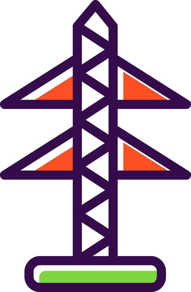 Electric Tower Vector Icon Design