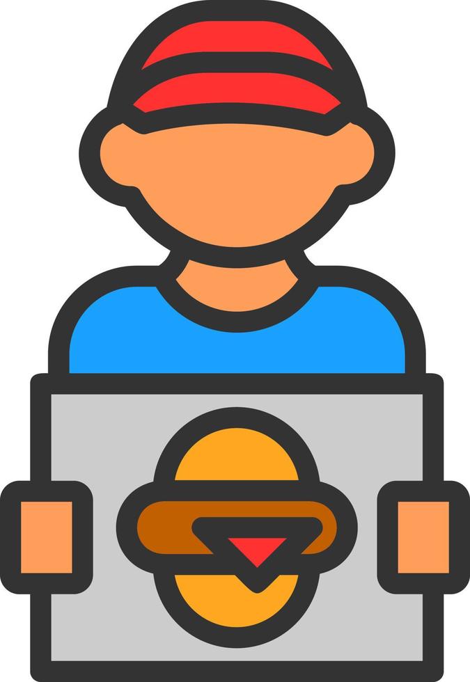 diseño de icono de vector de hombre de entrega