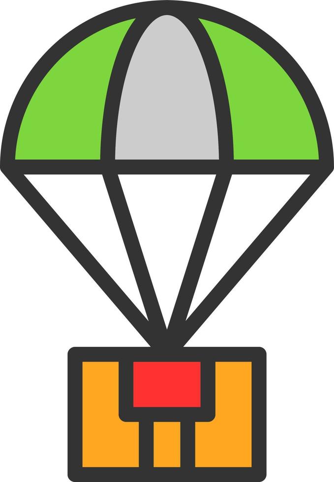 Parachute Vector Icon Design