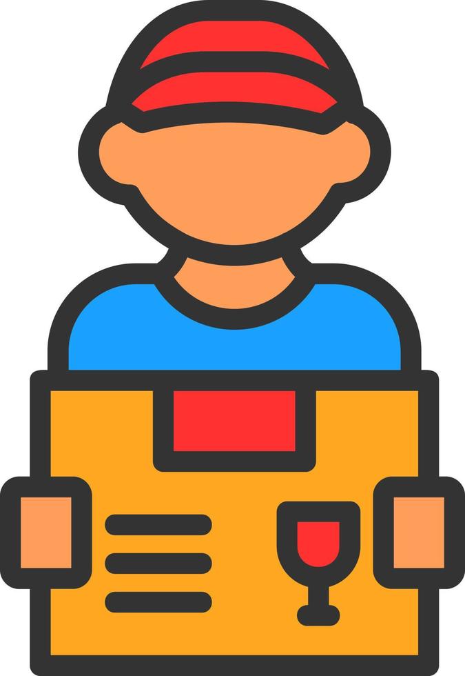 diseño de icono de vector de hombre de entrega