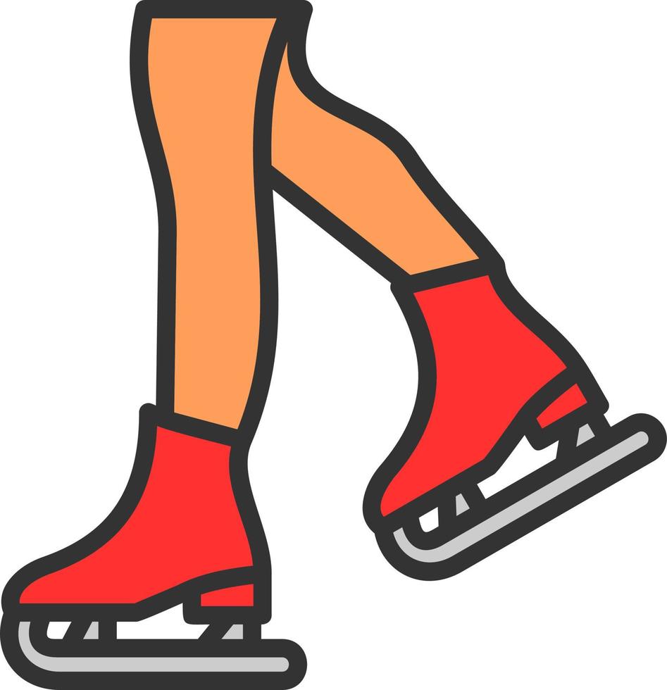 diseño de icono de vector de patinaje artístico