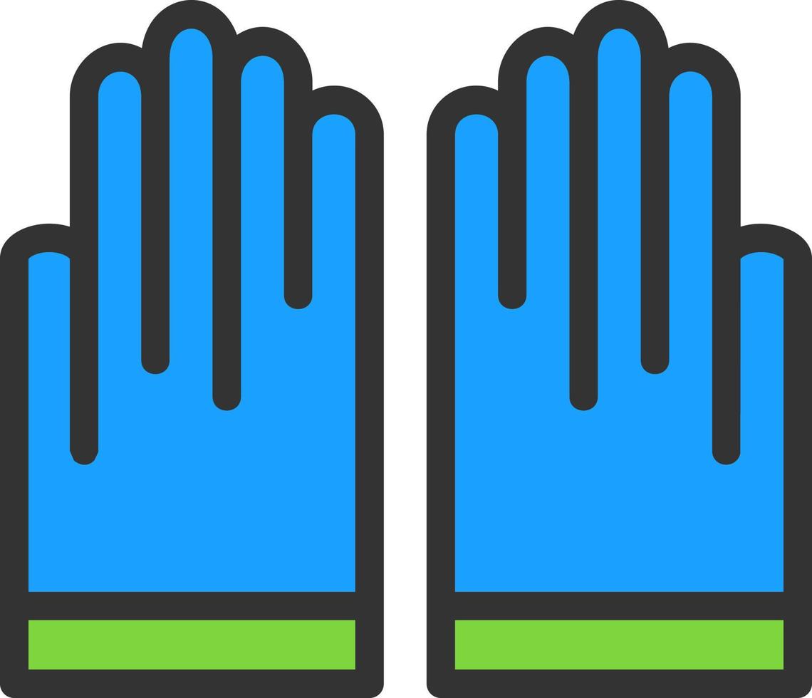 Hand Gloves Vector Icon Design
