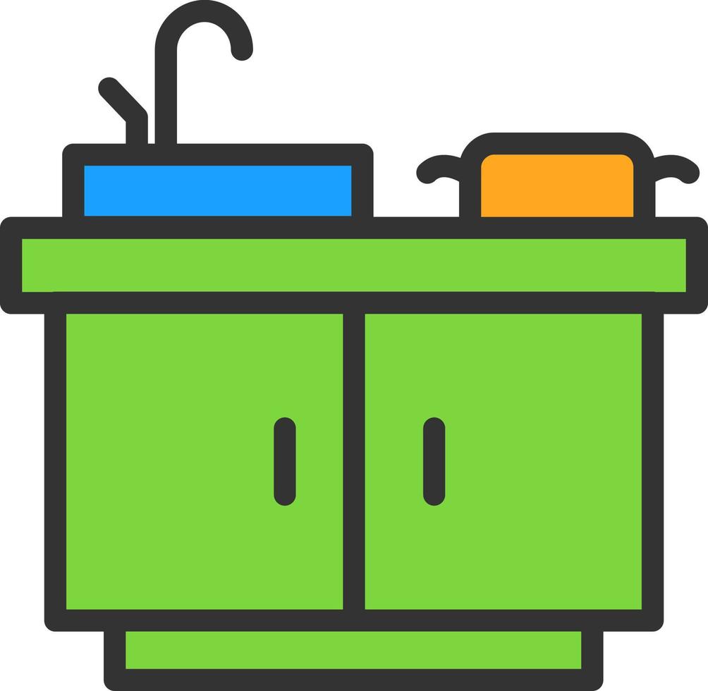 diseño de icono de vector de fregadero de cocina