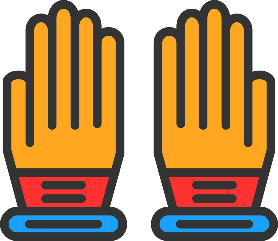 guantes, vector, icono, diseño vector