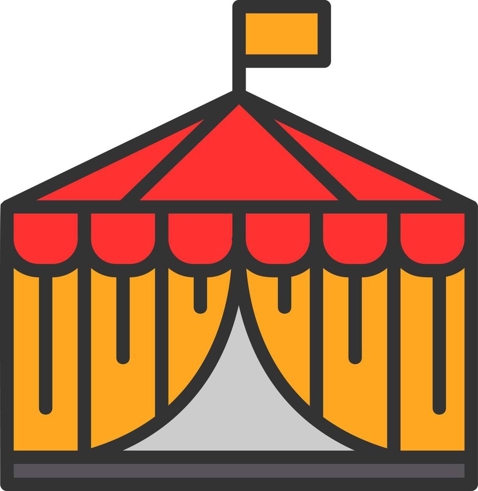 Circus Tent Vector Icon Design