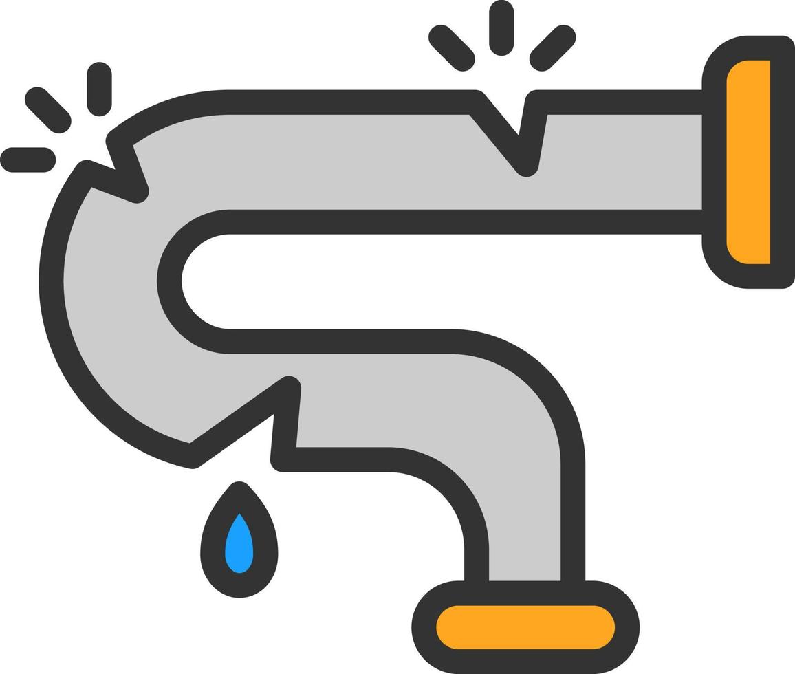 Damage Pipe Vector Icon Design