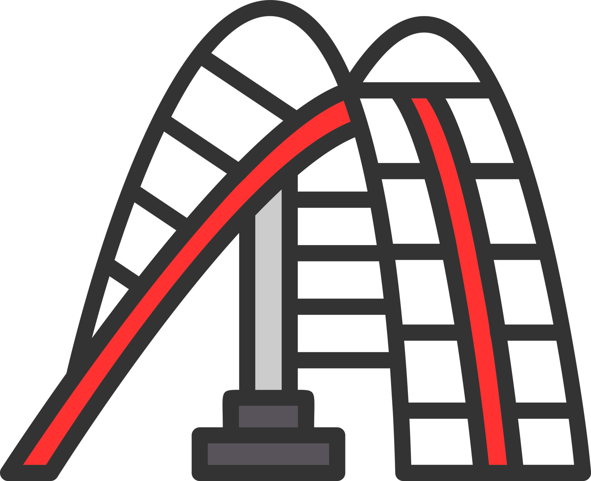 aerosmith roller coaster track clipart