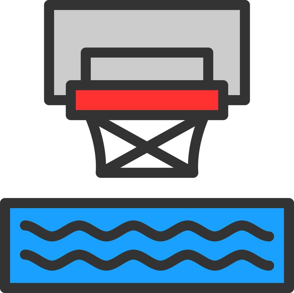 Water Basketball Vector Icon Design
