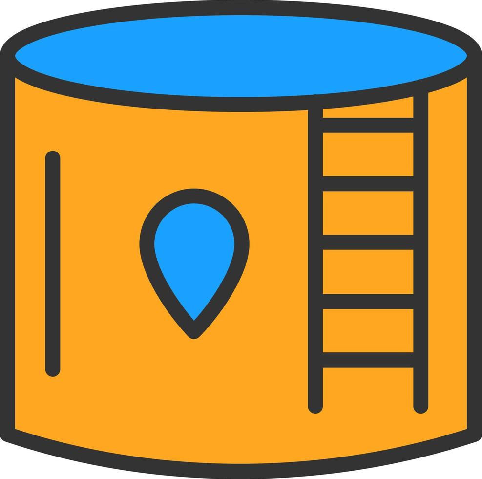 Water Tank Vector Icon Design