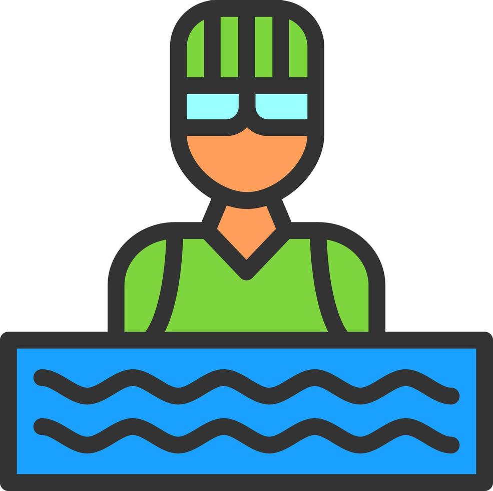 Swimmer Vector Icon Design