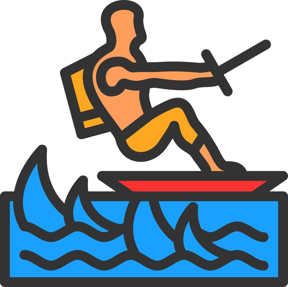 Surfing Vector Icon Design