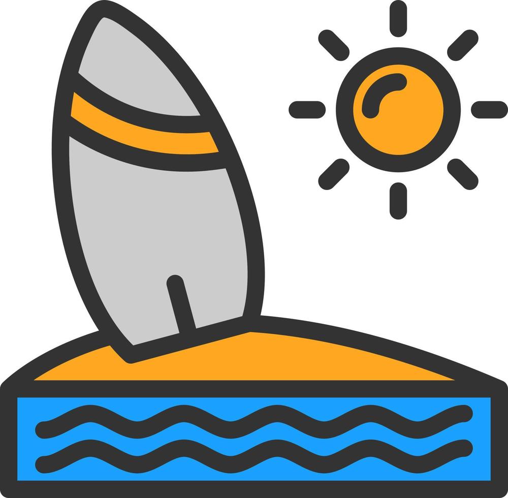 Surf Vector Icon Design