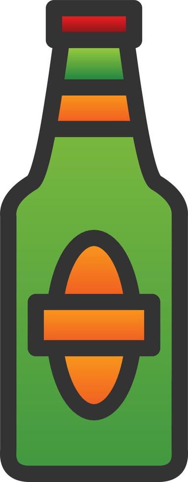 Beer Bottle Vector Icon Design