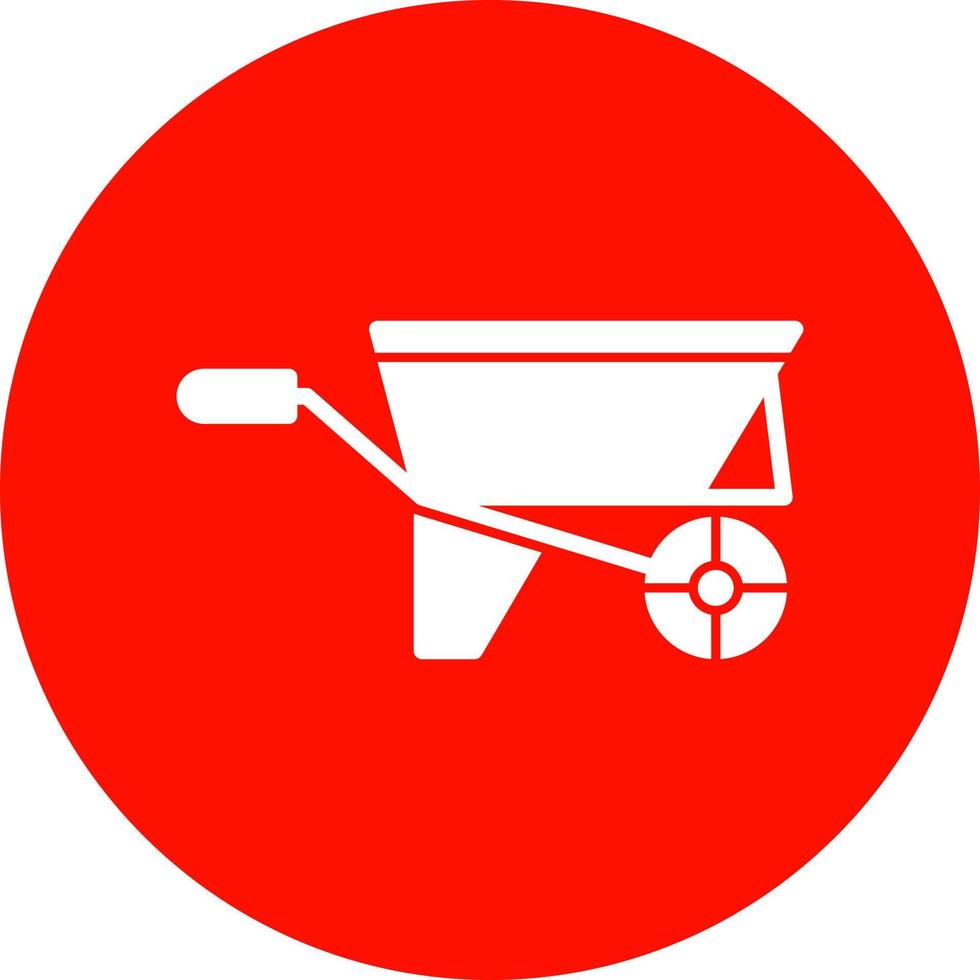 Wheelbarrow Vector Icon Design