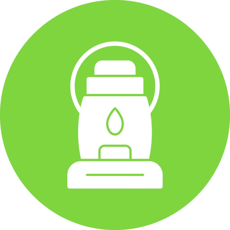 Oil Lamp Vector Icon Design