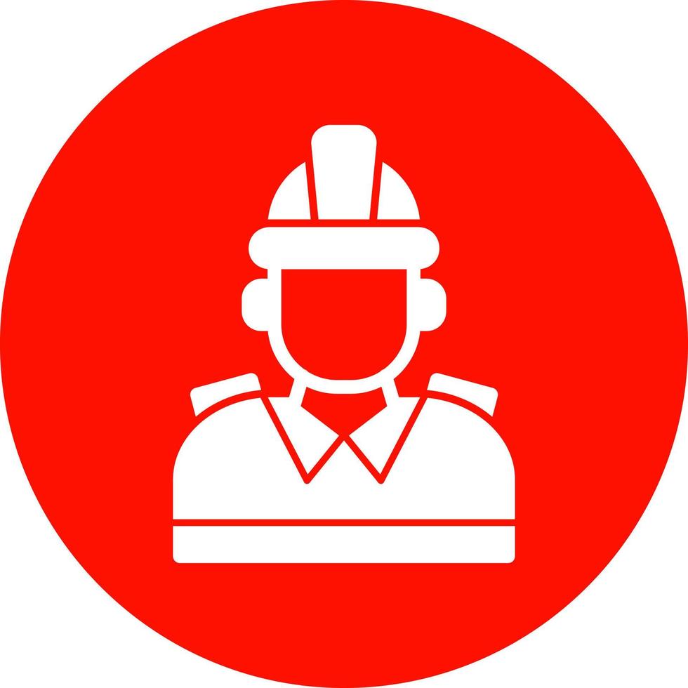 Firefighter Vector Icon Design