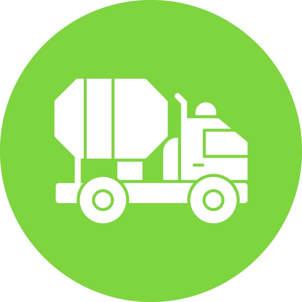 Cement Truck Vector Icon Design