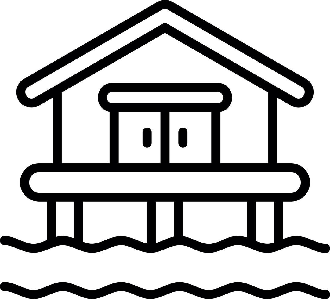 Beach House Vector Icon Design