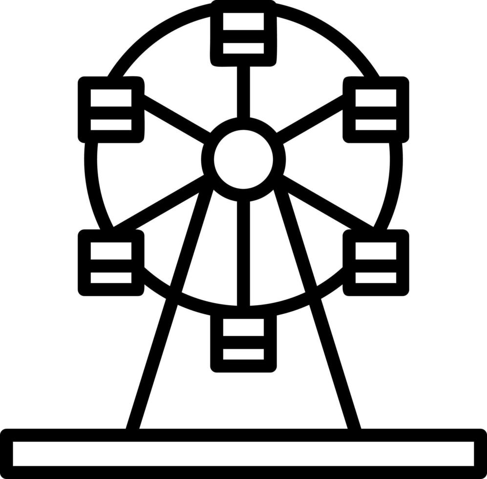 Ferris Wheel Vector Icon Design