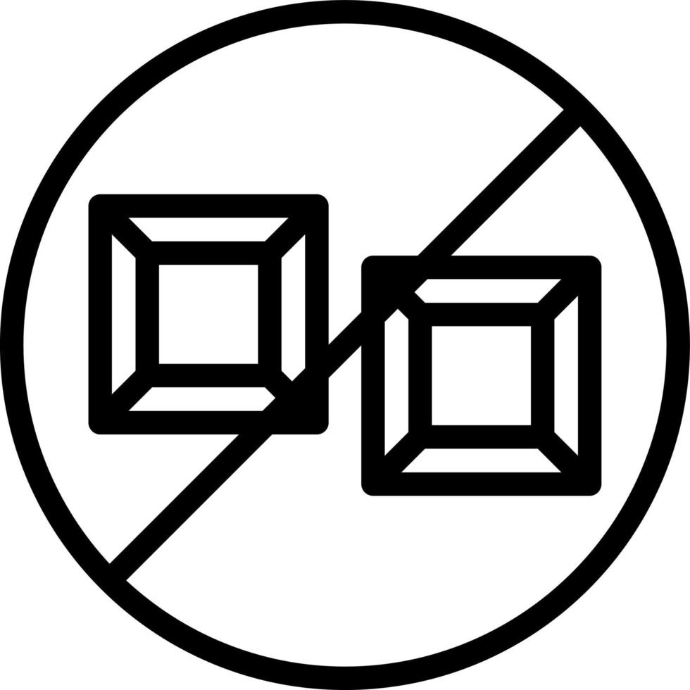 No Sugar Vector Icon Design
