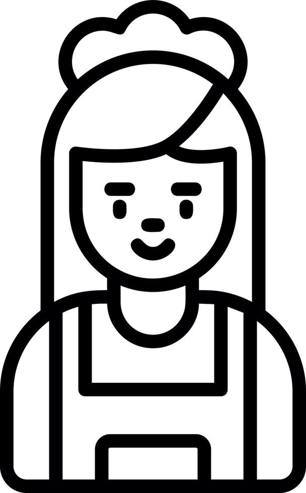 Maid Vector Icon Design