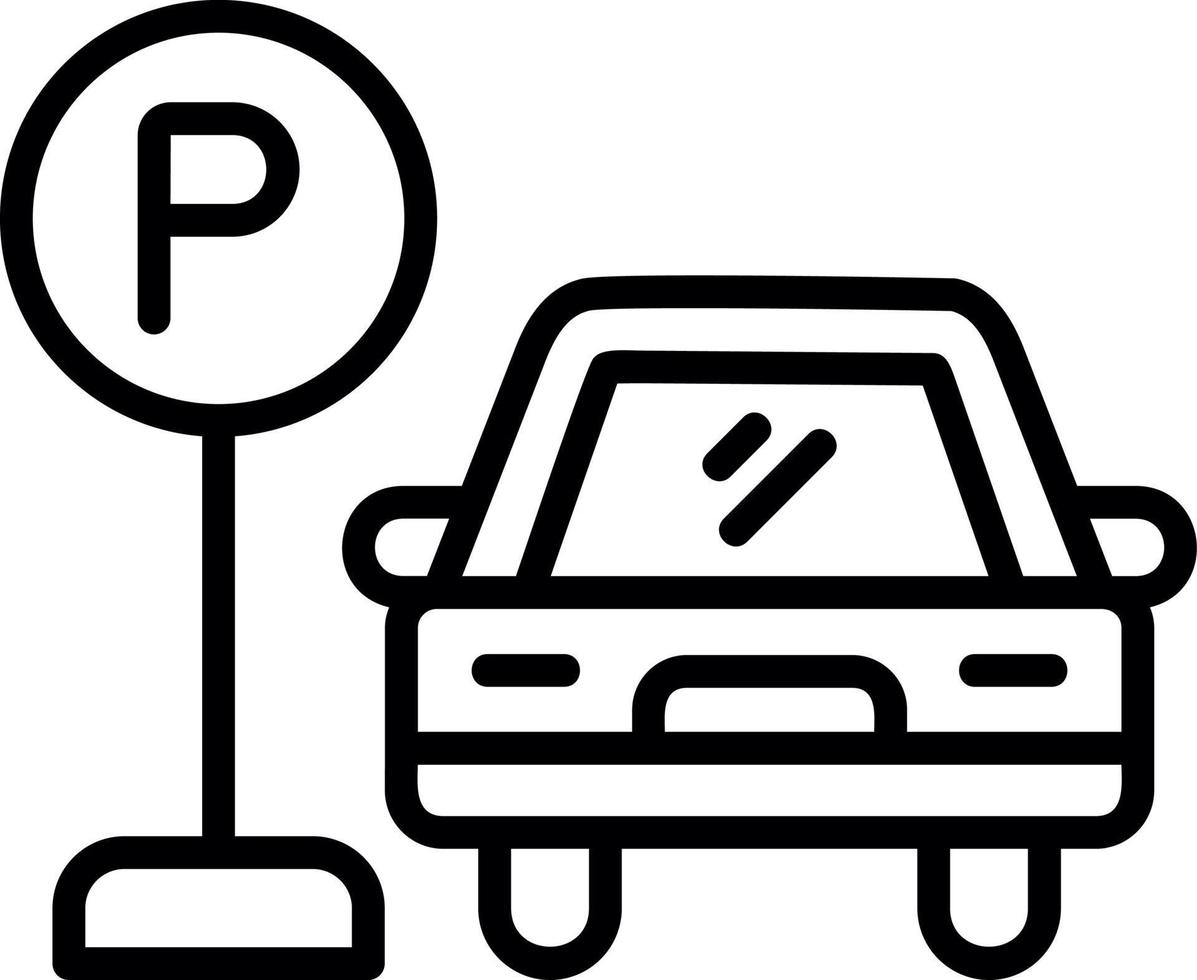 diseño de icono de vector de aparcamiento de coche