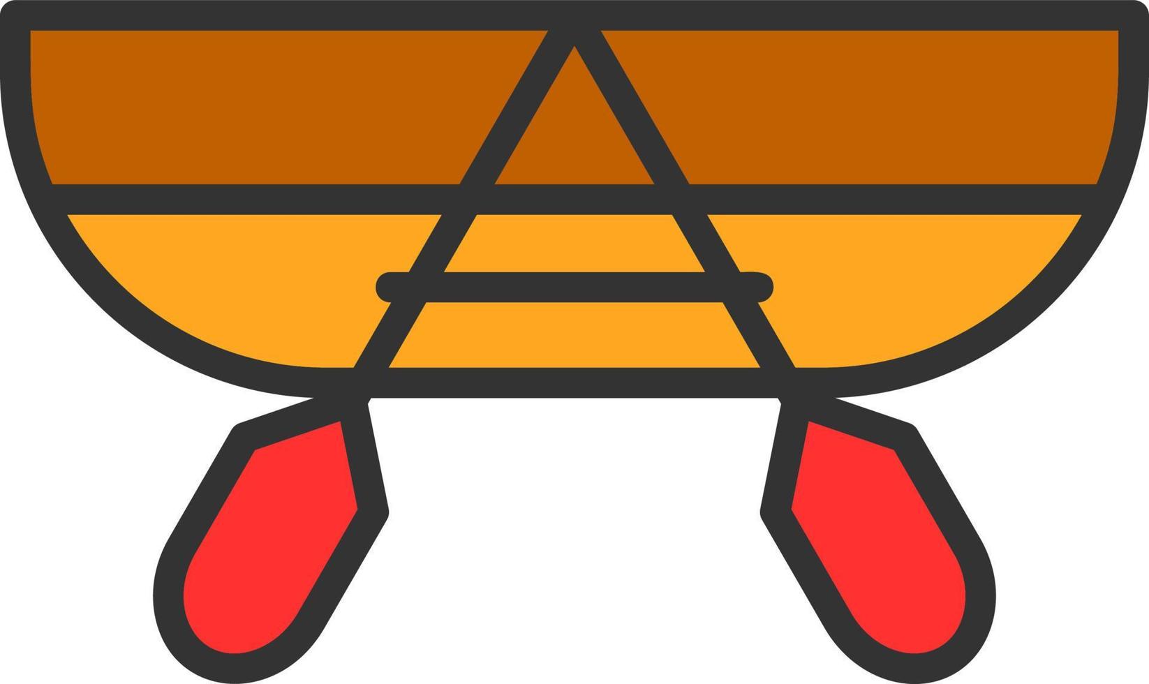 Canoeing Vector Icon Design