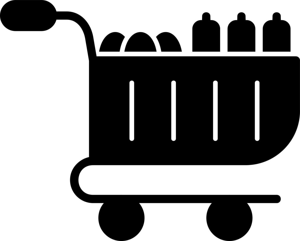 Food Cart Vector Icon Design