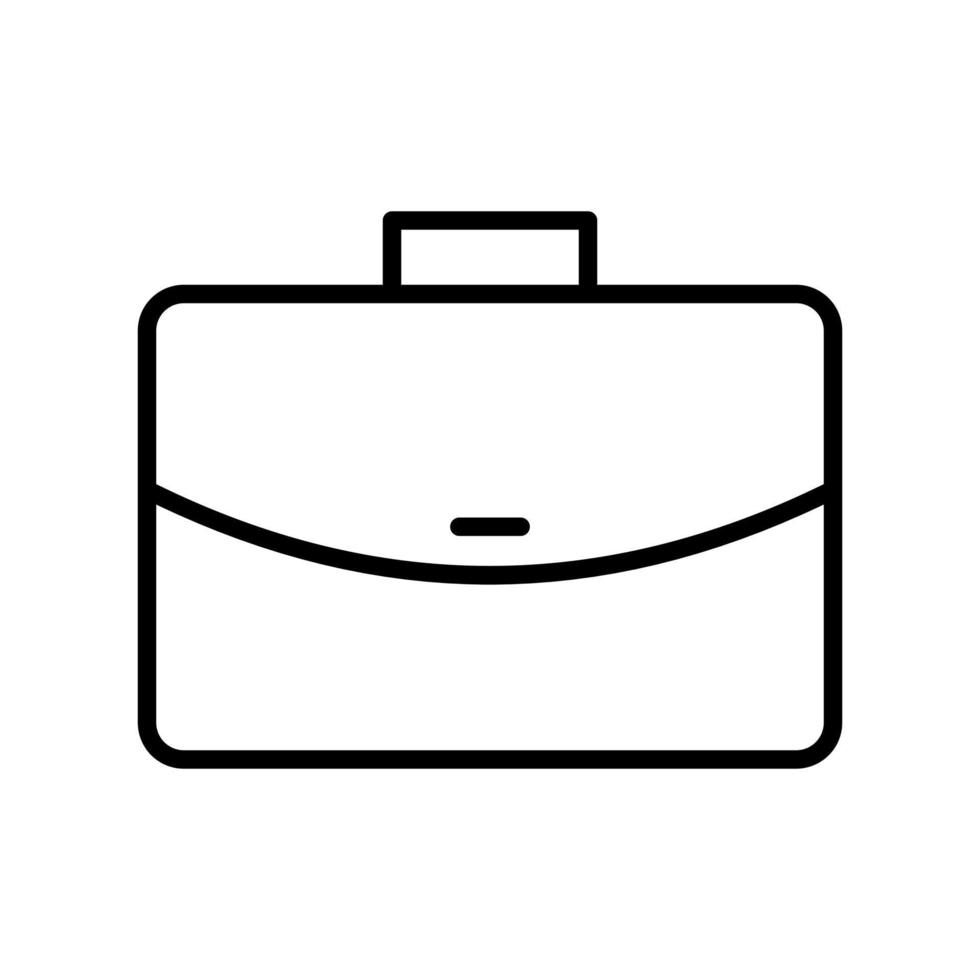 briefcase finance icon flat line style vector for graphic and web design