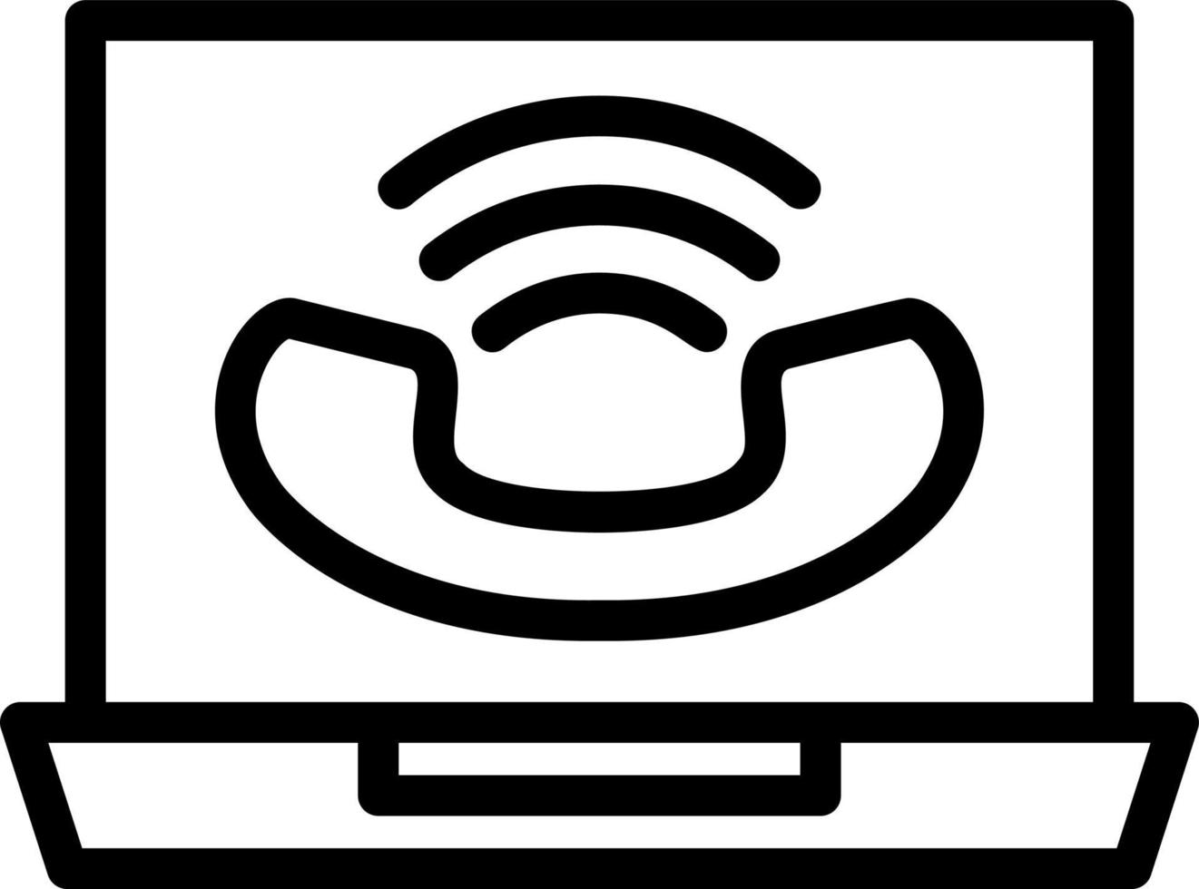 Online Call Vector Icon Design
