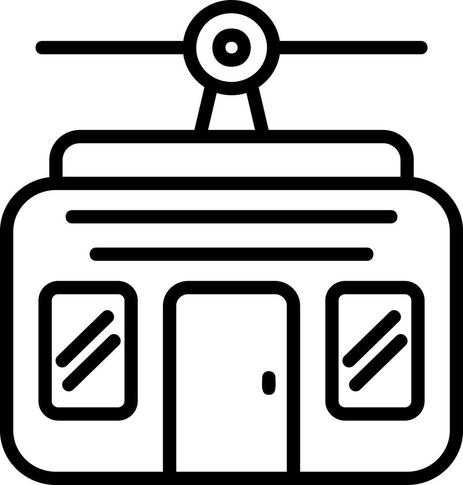 Cable Car Vector Icon Design