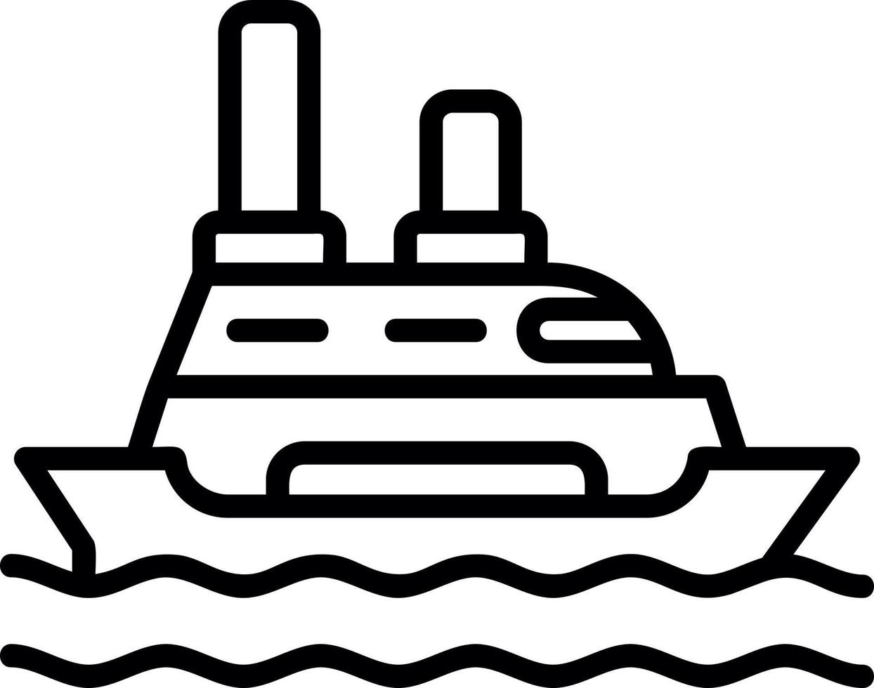 Cruise Ship Vector Icon Design