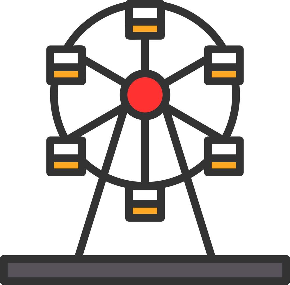 Ferris Wheel Vector Icon Design