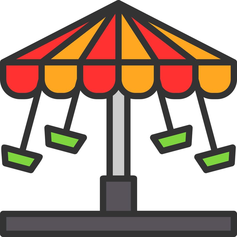 Chair Swing Ride Vector Icon Design