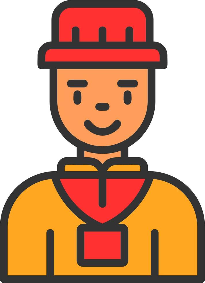 Tour Guide Man Vector Icon Design