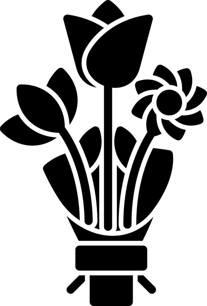 Flower Bouquet Vector Icon Design