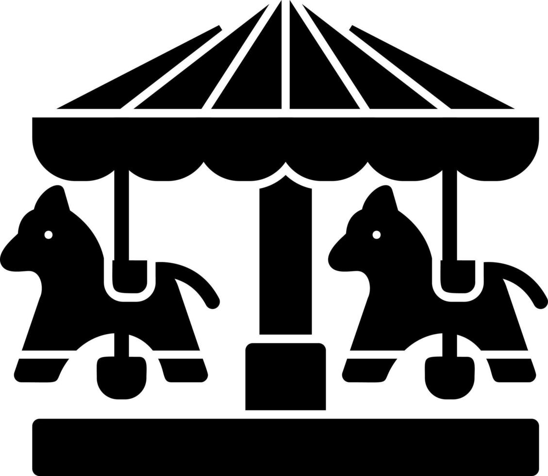 Merry Go Round Vector Icon Design