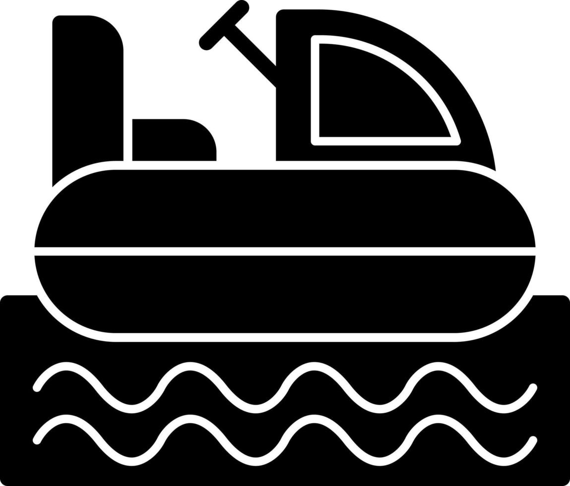 Bumper Boat Vector Icon Design