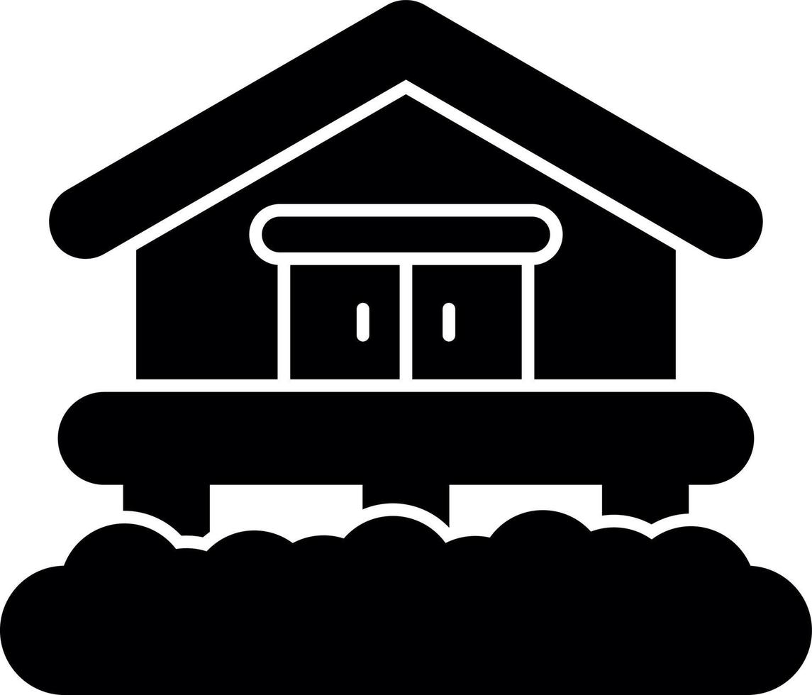 Ski Resort Vector Icon Design