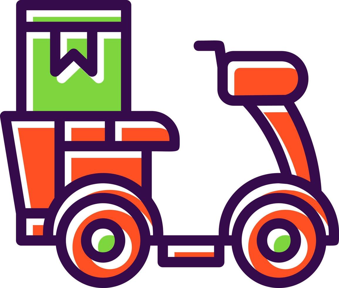 Delivery Bike Vector Icon Design