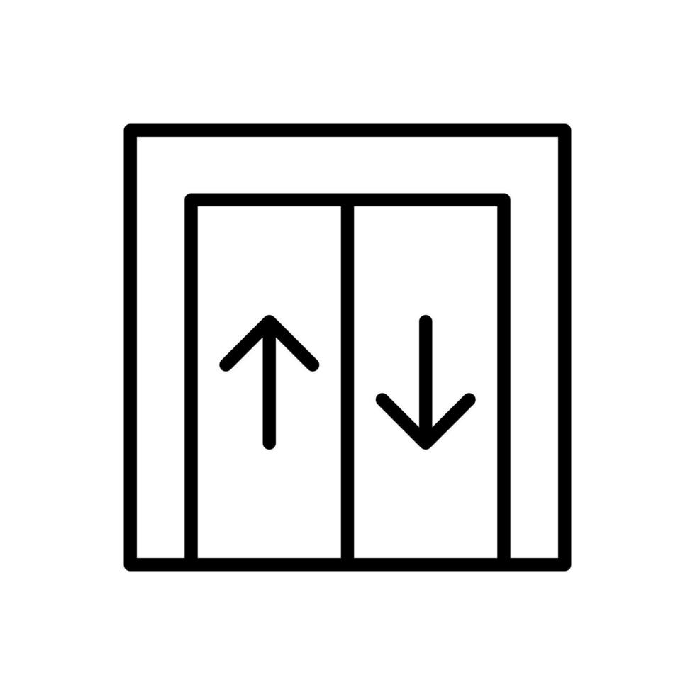 elevator hotel icon flat line style vector for graphic and web design
