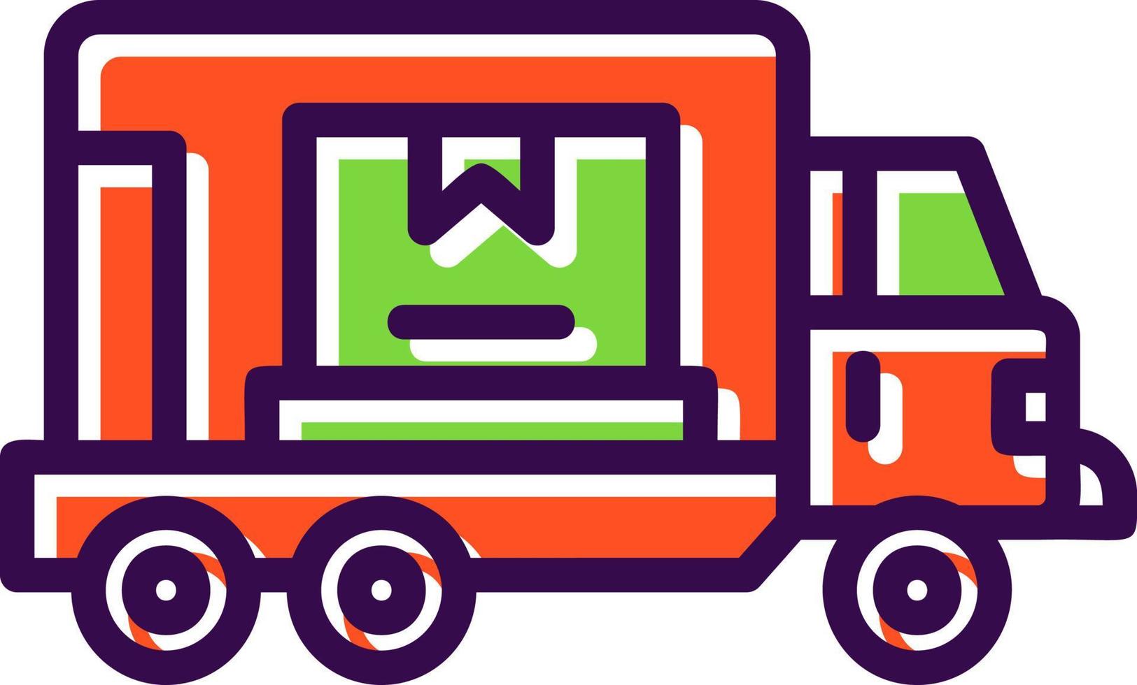 Cargo Truck Vector Icon Design