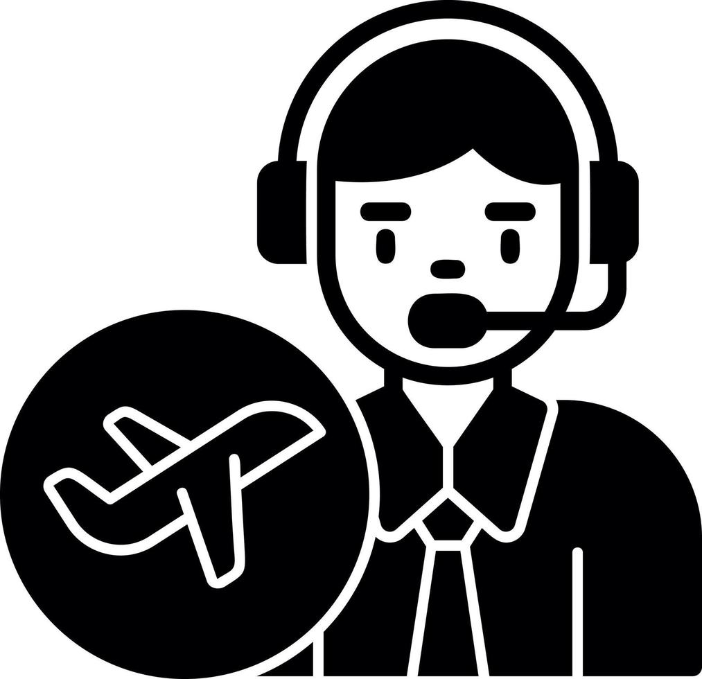 Travel Agent Man Vector Icon Design